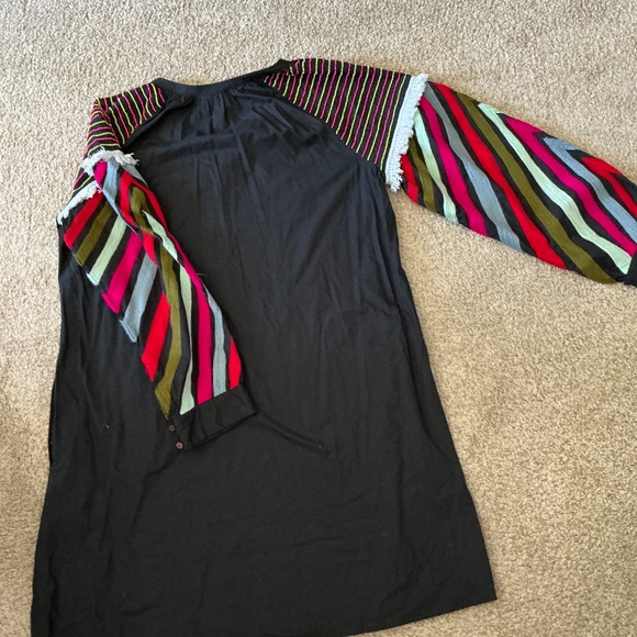 Anthropologie Chantik Beaded Embroidered Fringe Dress SIZE L - Picture 6 of 6